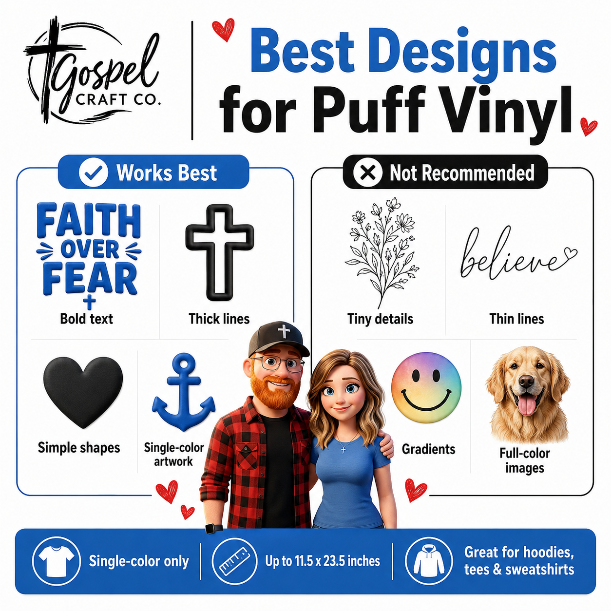 Custom Puff Vinyl Transfers