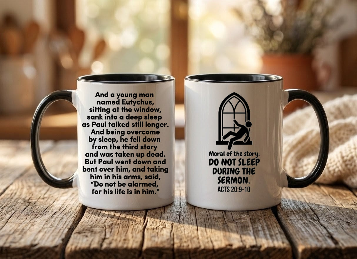 The "Scripture & Shenanigans" Mug Collection